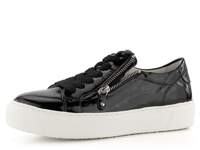 Gabor lakované sneakers na platformě černé 83.324.97