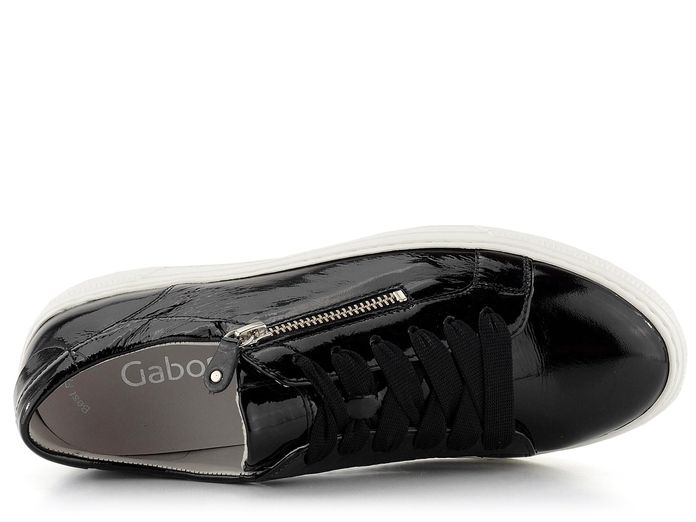 Gabor lakované sneakers na platformě černé 83.324.97