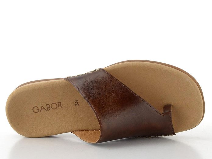 Gabor hnědé pantofle žabky Peanut 03.700.24