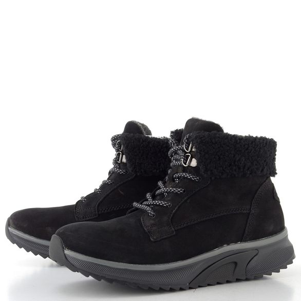 Gabor Rollingsoft šněrovací kožený kotník black 0802.02.001