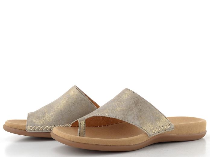 Gabor metalické béžové pantofle žabky 83.700.62